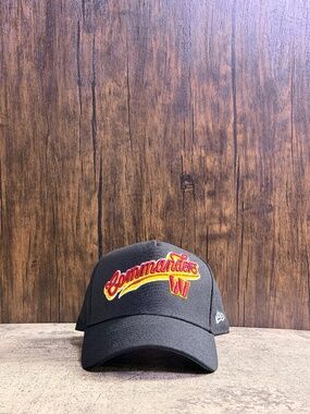 New Era 9FORTY BORN X RAISED Washington Commanders Script Black Adjustable Hat